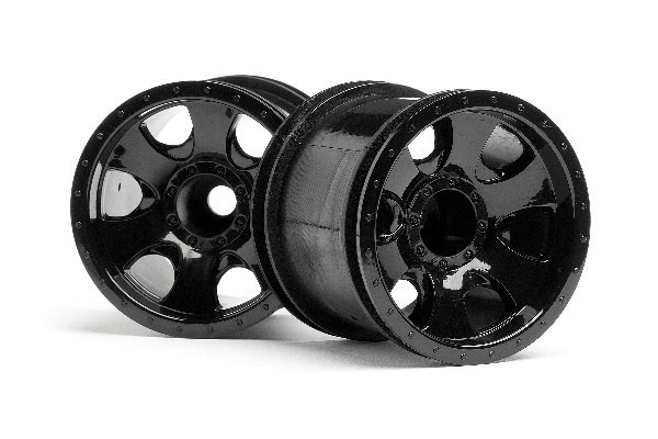 Warlock Wheel Black (2.2In/2Pcs) in de groep SPEELGOED, KINDER- & BABYPRODUCTEN / Op afstand bestuurbaar / Reserveonderdelen & Extra accessoires / HPI / Velgen / Offroad bij TP E-commerce Nordic AB (A02266)