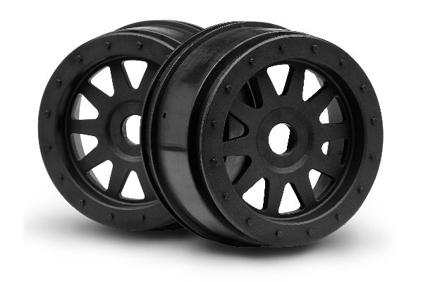 Tr-10 Glue-Lock Wheel Black (120X60Mm/2Pcs) in de groep SPEELGOED, KINDER- & BABYPRODUCTEN / Op afstand bestuurbaar / Reserveonderdelen & Extra accessoires / HPI / Velgen / Offroad bij TP E-commerce Nordic AB (A02277)