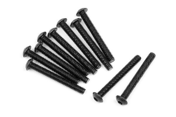 Button Head Screw M3X25Mm (10Pcs) in de groep SPEELGOED, KINDER- & BABYPRODUCTEN / Op afstand bestuurbaar / Reserveonderdelen & Extra accessoires / HPI / Schroeven/Beugels / Schroeven bij TP E-commerce Nordic AB (A02366)