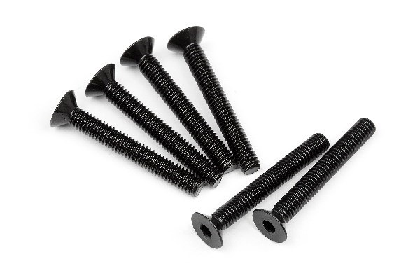 Flat Head Screw M4X30Mm (Hex Socket/6Pcs) in de groep SPEELGOED, KINDER- & BABYPRODUCTEN / Op afstand bestuurbaar / Reserveonderdelen & Extra accessoires / HPI / Schroeven/Beugels / Schroeven bij TP E-commerce Nordic AB (A02377)