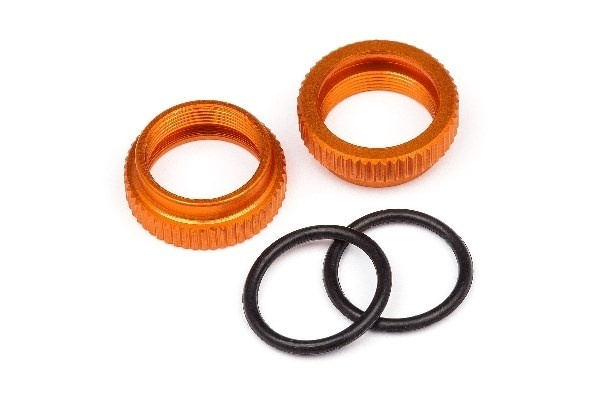 Aluminum Shock Adjuster (Orange/2Pcs) in de groep SPEELGOED, KINDER- & BABYPRODUCTEN / Op afstand bestuurbaar / Reserveonderdelen & Extra accessoires / HPI / Reserveonderdelen & Tuning / Schokdempers bij TP E-commerce Nordic AB (A02389)