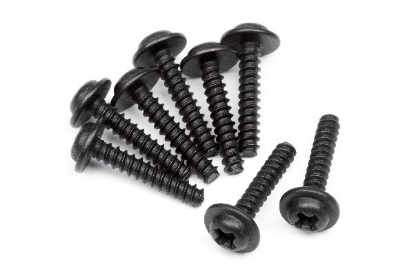 Tp. Flanged Screw M3X15Mm (8Pcs) in de groep SPEELGOED, KINDER- & BABYPRODUCTEN / Op afstand bestuurbaar / Reserveonderdelen & Extra accessoires / HPI / Schroeven/Beugels / Schroeven bij TP E-commerce Nordic AB (A02503)