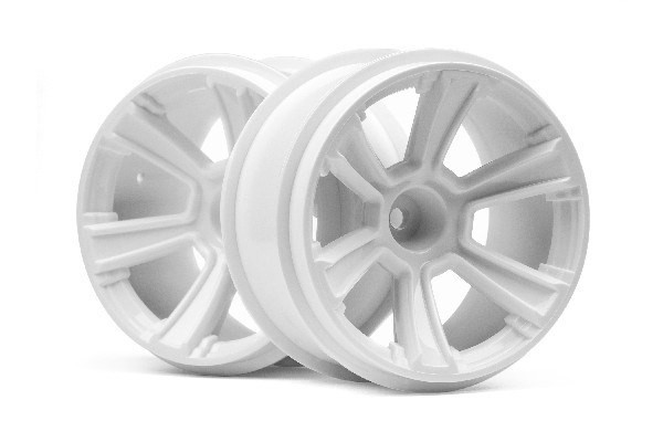 6-Shot Mt Wheel (White/2Pcs) in de groep SPEELGOED, KINDER- & BABYPRODUCTEN / Op afstand bestuurbaar / Reserveonderdelen & Extra accessoires / HPI / Velgen / Offroad bij TP E-commerce Nordic AB (A02667)