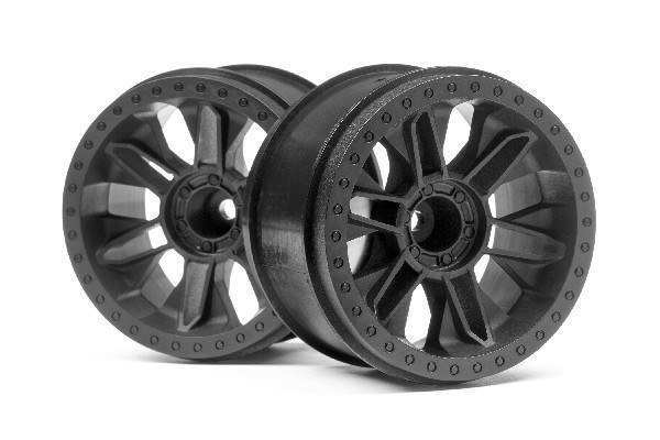 6-Shot St Wheel (Black/2Pcs) in de groep SPEELGOED, KINDER- & BABYPRODUCTEN / Op afstand bestuurbaar / Reserveonderdelen & Extra accessoires / HPI / Velgen / Offroad bij TP E-commerce Nordic AB (A02726)