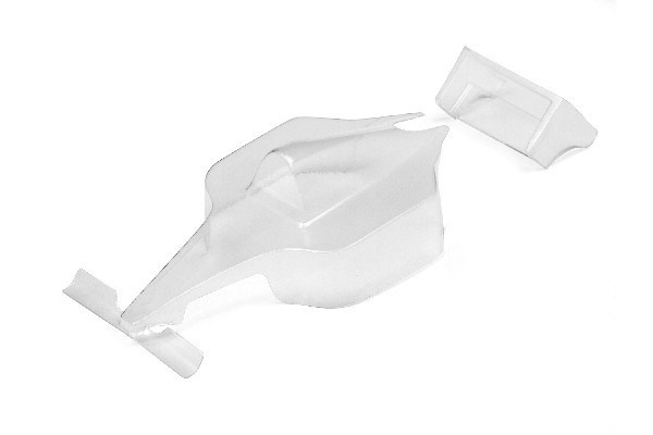 Formula Q32 Body And Wing Set (Clear) in de groep SPEELGOED, KINDER- & BABYPRODUCTEN / Op afstand bestuurbaar / Reserveonderdelen & Extra accessoires / HPI / Reserveonderdelen & Tuning / Chassis onderdelen bij TP E-commerce Nordic AB (A02743)