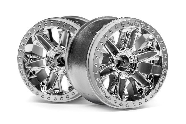 6-Shot St Wheel (Chrome/2Pcs) in de groep SPEELGOED, KINDER- & BABYPRODUCTEN / Op afstand bestuurbaar / Reserveonderdelen & Extra accessoires / HPI / Velgen / Offroad bij TP E-commerce Nordic AB (A02746)