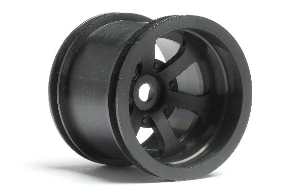 Scorch 6-Spoke Wheel Black (2.2In/55X50Mm/2Pcs) in de groep SPEELGOED, KINDER- & BABYPRODUCTEN / Op afstand bestuurbaar / Reserveonderdelen & Extra accessoires / HPI / Velgen / Offroad bij TP E-commerce Nordic AB (A03041)