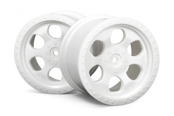 6 Spoke Wheel White (83X56Mm/2Pcs) in de groep SPEELGOED, KINDER- & BABYPRODUCTEN / Op afstand bestuurbaar / Reserveonderdelen & Extra accessoires / HPI / Velgen / Offroad bij TP E-commerce Nordic AB (A03042)