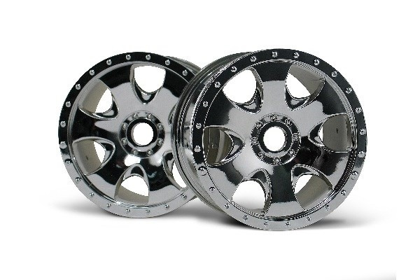 Warlock Wheel Chrome (83X56Mm/2Pcs) in de groep SPEELGOED, KINDER- & BABYPRODUCTEN / Op afstand bestuurbaar / Reserveonderdelen & Extra accessoires / HPI / Velgen / Offroad bij TP E-commerce Nordic AB (A03049)