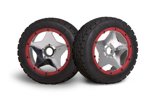 Super Star Wheel Shiny Chrome (120X60Mm/2Pcs/) in de groep SPEELGOED, KINDER- & BABYPRODUCTEN / Op afstand bestuurbaar / Reserveonderdelen & Extra accessoires / HPI / Velgen / Offroad bij TP E-commerce Nordic AB (A03054)