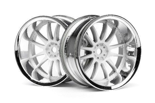 Work Xsa 02C Wheel 26Mm Chrome/White (9Mm Offset) in de groep SPEELGOED, KINDER- & BABYPRODUCTEN / Op afstand bestuurbaar / Reserveonderdelen & Extra accessoires / HPI / Velgen / Onroad bij TP E-commerce Nordic AB (A03070)