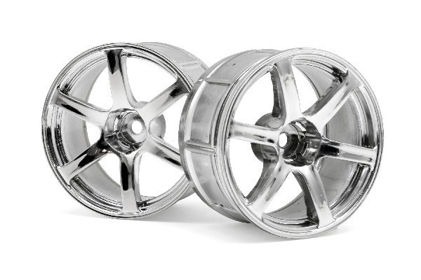 Lp32 Wheel Yokohama Avs Model T6 Chrome (2Pcs) in de groep SPEELGOED, KINDER- & BABYPRODUCTEN / Op afstand bestuurbaar / Reserveonderdelen & Extra accessoires / HPI / Velgen / Onroad bij TP E-commerce Nordic AB (A03111)