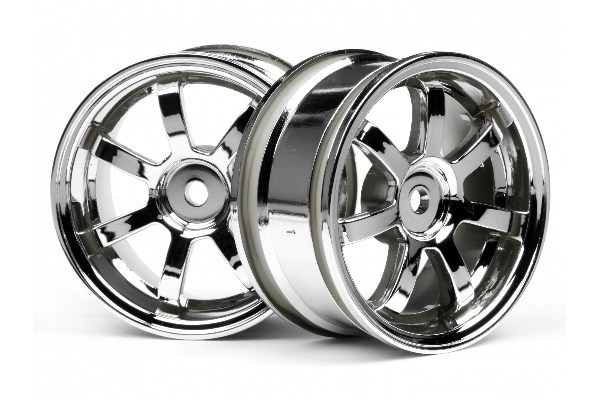 Mag7 Wheels 26Mm Chrome (0Mm Off Set) in de groep SPEELGOED, KINDER- & BABYPRODUCTEN / Op afstand bestuurbaar / Reserveonderdelen & Extra accessoires / HPI / Velgen / Onroad bij TP E-commerce Nordic AB (A03122)