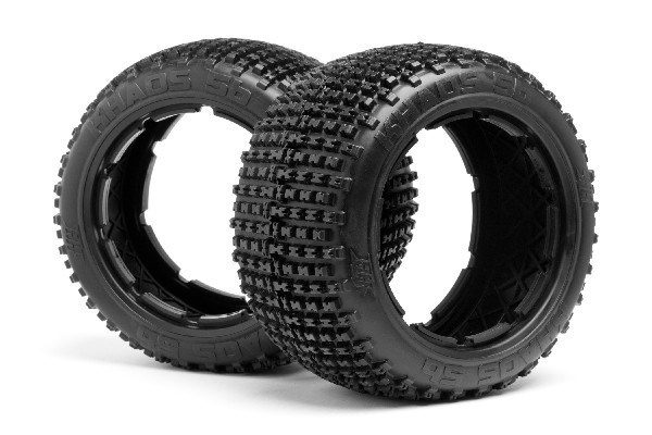 Khaos Tire (White/Baja 5B/Rear/2Pcs) in de groep SPEELGOED, KINDER- & BABYPRODUCTEN / Op afstand bestuurbaar / Reserveonderdelen & Extra accessoires / HPI / Banden / Offroad bij TP E-commerce Nordic AB (A03365)