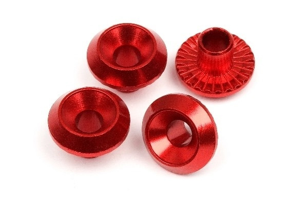 Wheel Washer (Red/4Pcs) in de groep SPEELGOED, KINDER- & BABYPRODUCTEN / Op afstand bestuurbaar / Reserveonderdelen & Extra accessoires / HPI / Schroeven/Beugels / Schijven bij TP E-commerce Nordic AB (A04047)