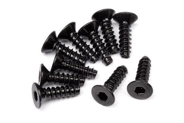 Tp. Flat Head Screw M3X10Mm (Hex Socket/10Pcs) in de groep SPEELGOED, KINDER- & BABYPRODUCTEN / Op afstand bestuurbaar / Reserveonderdelen & Extra accessoires / HPI / Schroeven/Beugels / Schroeven bij TP E-commerce Nordic AB (A04215)