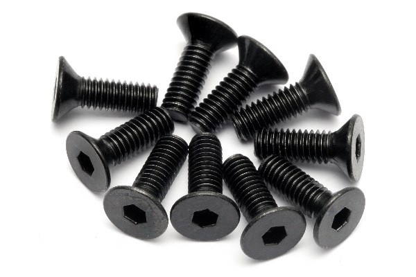 Flat Head Screw M4X12Mm (Hex Socket/10Pcs) in de groep SPEELGOED, KINDER- & BABYPRODUCTEN / Op afstand bestuurbaar / Reserveonderdelen & Extra accessoires / HPI / Schroeven/Beugels / Schroeven bij TP E-commerce Nordic AB (A04230)