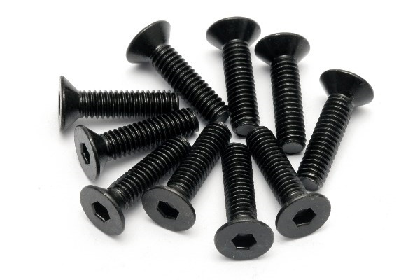 Flat Head Screw M4X15Mm (Hex Socket/10Pcs) in de groep SPEELGOED, KINDER- & BABYPRODUCTEN / Op afstand bestuurbaar / Reserveonderdelen & Extra accessoires / HPI / Schroeven/Beugels / Schroeven bij TP E-commerce Nordic AB (A04231)