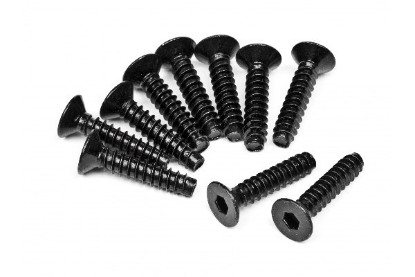 Tp. Flat Head Screw M4X18Mm (Hex Socket/10Pcs) in de groep SPEELGOED, KINDER- & BABYPRODUCTEN / Op afstand bestuurbaar / Reserveonderdelen & Extra accessoires / HPI / Schroeven/Beugels / Schroeven bij TP E-commerce Nordic AB (A04238)