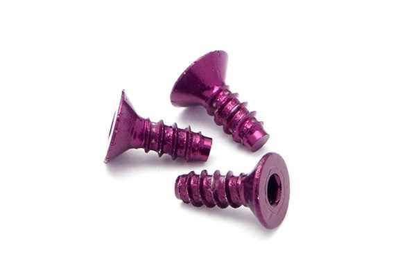 Alu Tp Flat Hd Screw 3 X8Mm Hex Socket/Purple/5Pc in de groep SPEELGOED, KINDER- & BABYPRODUCTEN / Op afstand bestuurbaar / Reserveonderdelen & Extra accessoires / HPI / Schroeven/Beugels / Schroeven bij TP E-commerce Nordic AB (A04342)