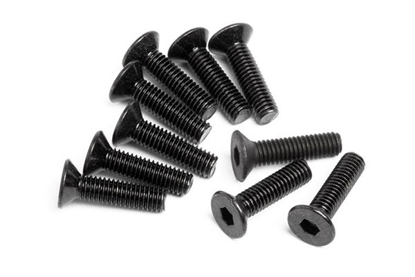 Flat Head Screw M3X12Mm (Hex Socket/10Pcs) in de groep SPEELGOED, KINDER- & BABYPRODUCTEN / Op afstand bestuurbaar / Reserveonderdelen & Extra accessoires / HPI / Schroeven/Beugels / Schroeven bij TP E-commerce Nordic AB (A04347)