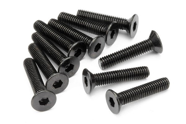 Flat Head Screw M3X15Mm (Hex Socket/10Pcs) in de groep SPEELGOED, KINDER- & BABYPRODUCTEN / Op afstand bestuurbaar / Reserveonderdelen & Extra accessoires / HPI / Schroeven/Beugels / Schroeven bij TP E-commerce Nordic AB (A04348)