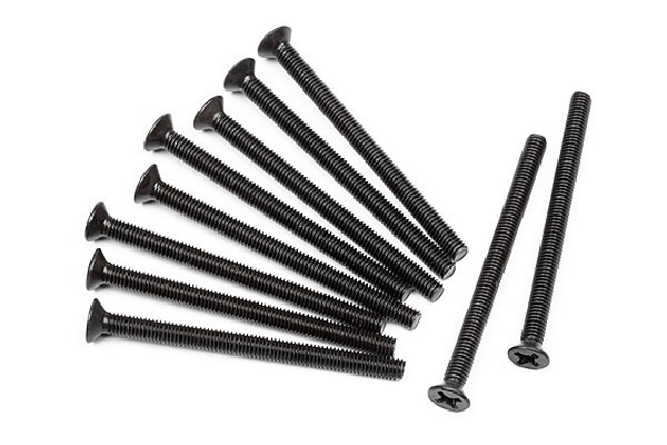 Flat Head Screw M3X40Mm (10Pcs) in de groep SPEELGOED, KINDER- & BABYPRODUCTEN / Op afstand bestuurbaar / Reserveonderdelen & Extra accessoires / HPI / Schroeven/Beugels / Schroeven bij TP E-commerce Nordic AB (A04433)