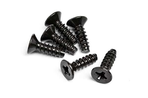 Tp Flat Head Screw M3 X 10Mm (6 Pcs) in de groep SPEELGOED, KINDER- & BABYPRODUCTEN / Op afstand bestuurbaar / Reserveonderdelen & Extra accessoires / HPI / Schroeven/Beugels / Schroeven bij TP E-commerce Nordic AB (A04459)