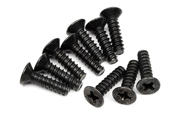 Tp. Flat Head Screw M3X12Mm (10Pcs) in de groep SPEELGOED, KINDER- & BABYPRODUCTEN / Op afstand bestuurbaar / Reserveonderdelen & Extra accessoires / HPI / Schroeven/Beugels / Schroeven bij TP E-commerce Nordic AB (A04460)