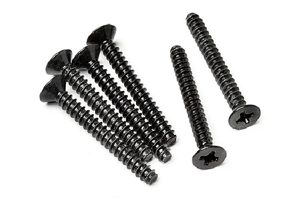 Tp. Flat Head Screw M3X25Mm (6Pcs) in de groep SPEELGOED, KINDER- & BABYPRODUCTEN / Op afstand bestuurbaar / Reserveonderdelen & Extra accessoires / HPI / Schroeven/Beugels / Schroeven bij TP E-commerce Nordic AB (A04464)