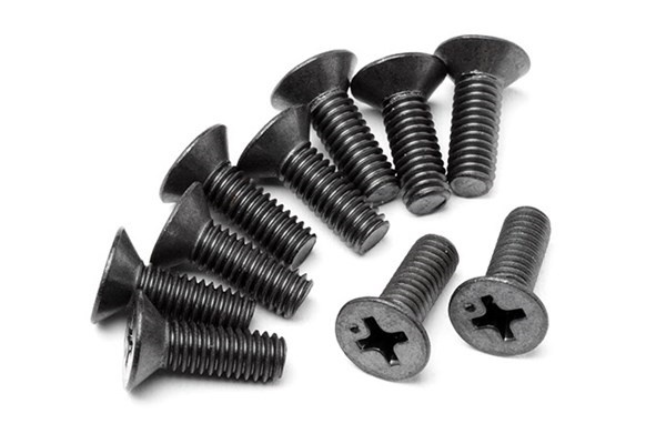 Flat Head Screw M4X12Mm (6Pcs) in de groep SPEELGOED, KINDER- & BABYPRODUCTEN / Op afstand bestuurbaar / Reserveonderdelen & Extra accessoires / HPI / Schroeven/Beugels / Schroeven bij TP E-commerce Nordic AB (A04472)