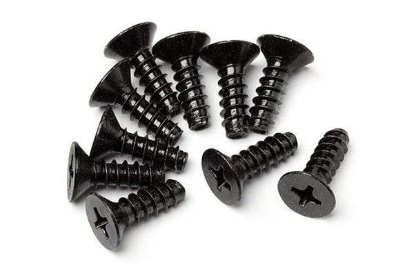 Tp Flat Head Screw M4 X 12Mm (10Pcs) in de groep SPEELGOED, KINDER- & BABYPRODUCTEN / Op afstand bestuurbaar / Reserveonderdelen & Extra accessoires / HPI / Schroeven/Beugels / Schroeven bij TP E-commerce Nordic AB (A04475)