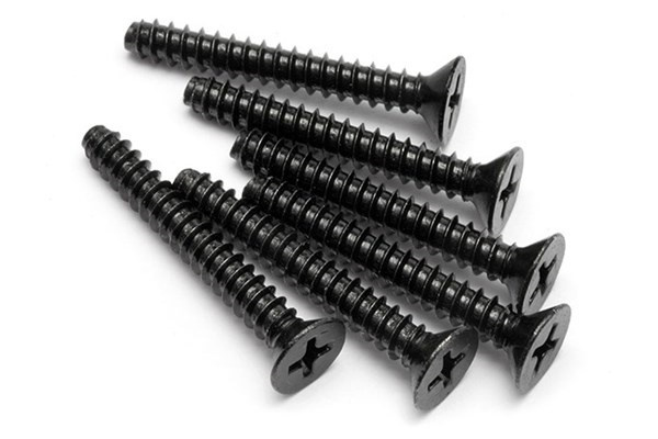 Tp. Flat Head Screw M4X30Mm (6Pcs) in de groep SPEELGOED, KINDER- & BABYPRODUCTEN / Op afstand bestuurbaar / Reserveonderdelen & Extra accessoires / HPI / Schroeven/Beugels / Schroeven bij TP E-commerce Nordic AB (A04477)