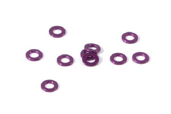 Aluminium Washer 3 X 6 X 0.75Mm (Purple/10 Pcs) in de groep SPEELGOED, KINDER- & BABYPRODUCTEN / Op afstand bestuurbaar / Reserveonderdelen & Extra accessoires / HPI / Schroeven/Beugels / Schijven bij TP E-commerce Nordic AB (A04519)