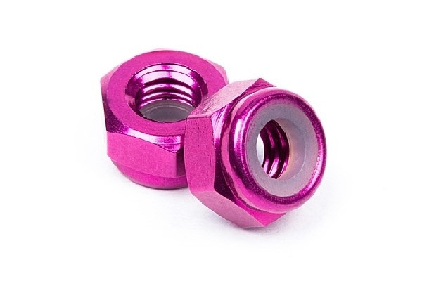 Aluminum Lock Nut M4 (Purple/10Pcs) in de groep SPEELGOED, KINDER- & BABYPRODUCTEN / Op afstand bestuurbaar / Reserveonderdelen & Extra accessoires / HPI / Schroeven/Beugels / Moeren bij TP E-commerce Nordic AB (A04525)