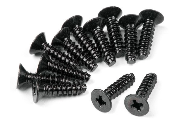 TP FLAT HEAD SCREW M2.6X10MM (12PCS) in de groep SPEELGOED, KINDER- & BABYPRODUCTEN / Op afstand bestuurbaar / Reserveonderdelen & Extra accessoires / HPI / Schroeven/Beugels / Schroeven bij TP E-commerce Nordic AB (A04546)