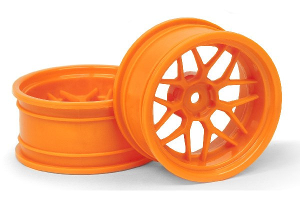 TECH 7 WHEEL ORANGE (9MM/2PCS) in de groep SPEELGOED, KINDER- & BABYPRODUCTEN / Op afstand bestuurbaar / Reserveonderdelen & Extra accessoires / HPI / Velgen / Onroad bij TP E-commerce Nordic AB (A04561)