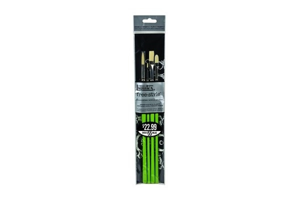 Free Style Penselset 4-pack in de groep SPORT, VRIJE TIJD & HOBBY / Hobby / Schilderen & tekenen / Brushes bij TP E-commerce Nordic AB (A04749)