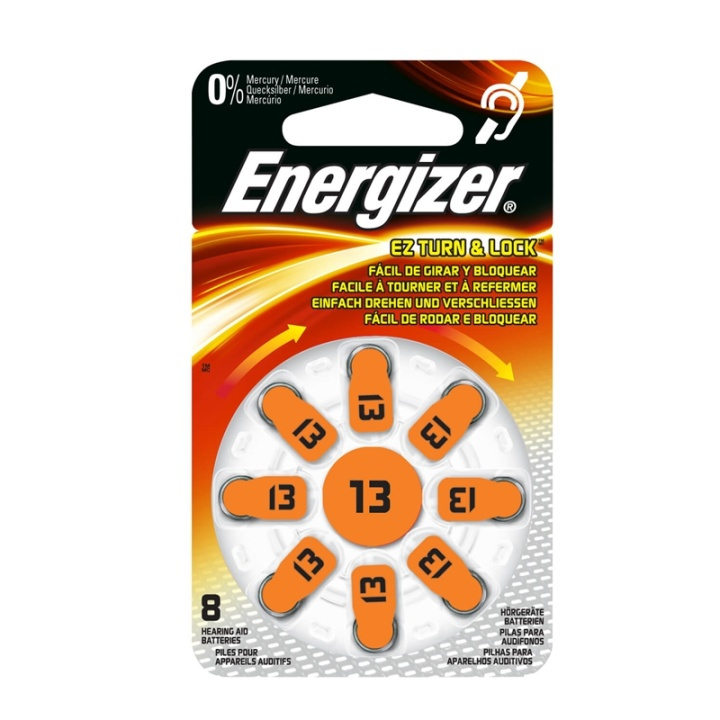 Hearing Aid Button Cell ZA 13 , 280 mAh, 1,4V, 8 Piece in de groep HOME ELECTRONICS / Batterijen & Opladers / Batterijen / Gehoorbatterijen bij TP E-commerce Nordic AB (A04798)