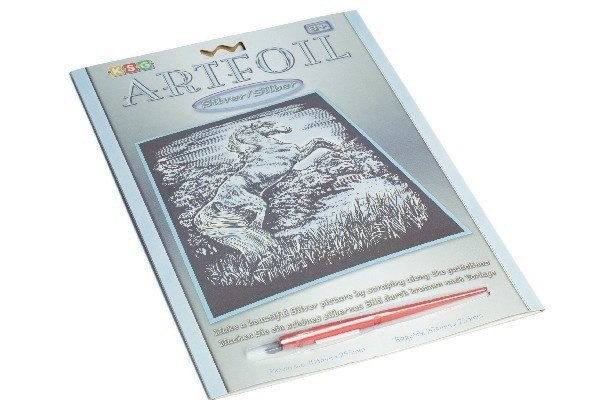 Skrapkonst 20x25cm, Stegrande häst in de groep SPORT, VRIJE TIJD & HOBBY / Hobby / Schilderen & tekenen / Scratch art bij TP E-commerce Nordic AB (A05137)