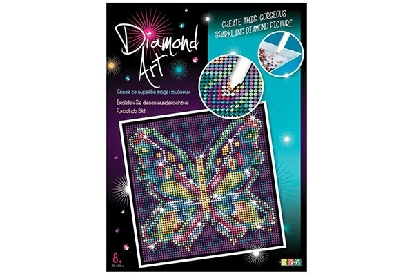 Diamond Art 20x20cm, Fjäril in de groep SPORT, VRIJE TIJD & HOBBY / Hobby / Schilderen & tekenen / Diamond Painting bij TP E-commerce Nordic AB (A05144)