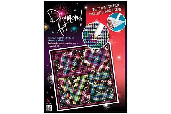 Diamond Art 20x20cm Love in de groep SPORT, VRIJE TIJD & HOBBY / Hobby / Schilderen & tekenen / Diamond Painting bij TP E-commerce Nordic AB (A05145)