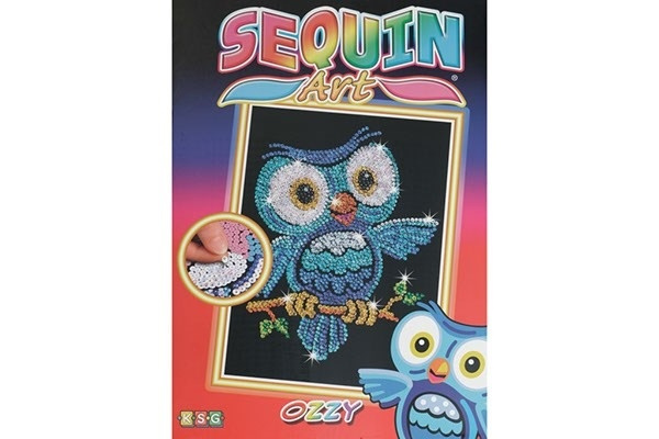 Sequin Art Ozzy Owl 25x34cm in de groep SPORT, VRIJE TIJD & HOBBY / Hobby / Schilderen & tekenen / Diamond Painting bij TP E-commerce Nordic AB (A05149)