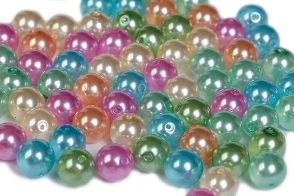 Pearl`n fun Blanka pärlor 10mm blandade färger, 125g in de groep SPORT, VRIJE TIJD & HOBBY / Hobby / Kralen / Kunststof kralen bij TP E-commerce Nordic AB (A05252)