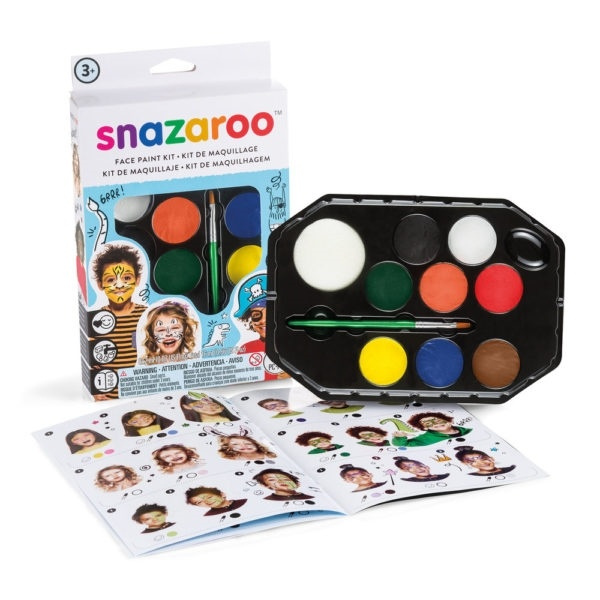 Snazaroo Ansiktfärg 10 delar + Guide in de groep SPEELGOED, KINDER- & BABYPRODUCTEN / Speelgoed / Gemaskered kostuums bij TP E-commerce Nordic AB (A05301)