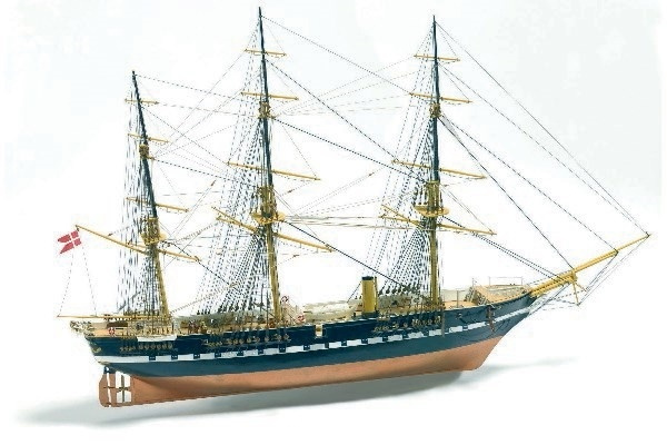 1:100 Fregatten Jylland limited editi -Wooden hull in de groep SPORT, VRIJE TIJD & HOBBY / Hobby / Houten modellen / Schepen bij TP E-commerce Nordic AB (A05444)