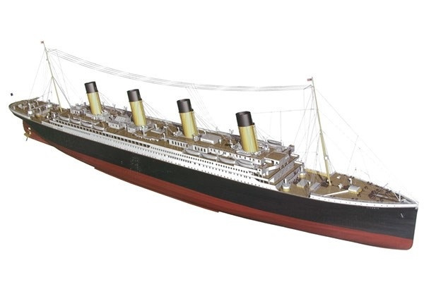 1:144 RMS Titanic Complete -Wooden hull in de groep SPORT, VRIJE TIJD & HOBBY / Hobby / Houten modellen / Schepen bij TP E-commerce Nordic AB (A05445)