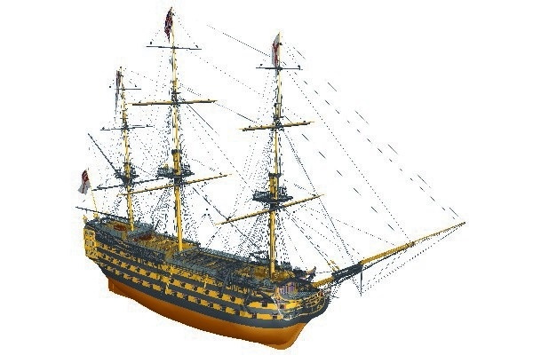 1:75 HMS Victory -Wooden hull in de groep SPORT, VRIJE TIJD & HOBBY / Hobby / Houten modellen / Schepen bij TP E-commerce Nordic AB (A05452)