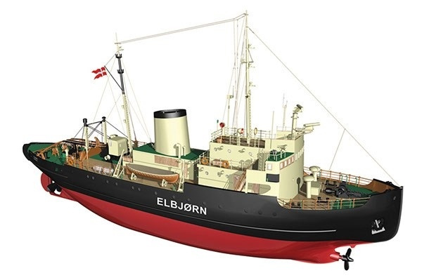 1:75 Elbjørn Icebreaker -Wooden hull in de groep SPORT, VRIJE TIJD & HOBBY / Hobby / Houten modellen / Schepen bij TP E-commerce Nordic AB (A05455)