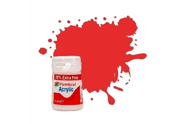 Acrylverf Fluo. Vuur Oranje 18,2ml - glans in de groep SPORT, VRIJE TIJD & HOBBY / Hobby / Hobbykleuren / Humbrol / Op waterbasis bij TP E-commerce Nordic AB (A05745)